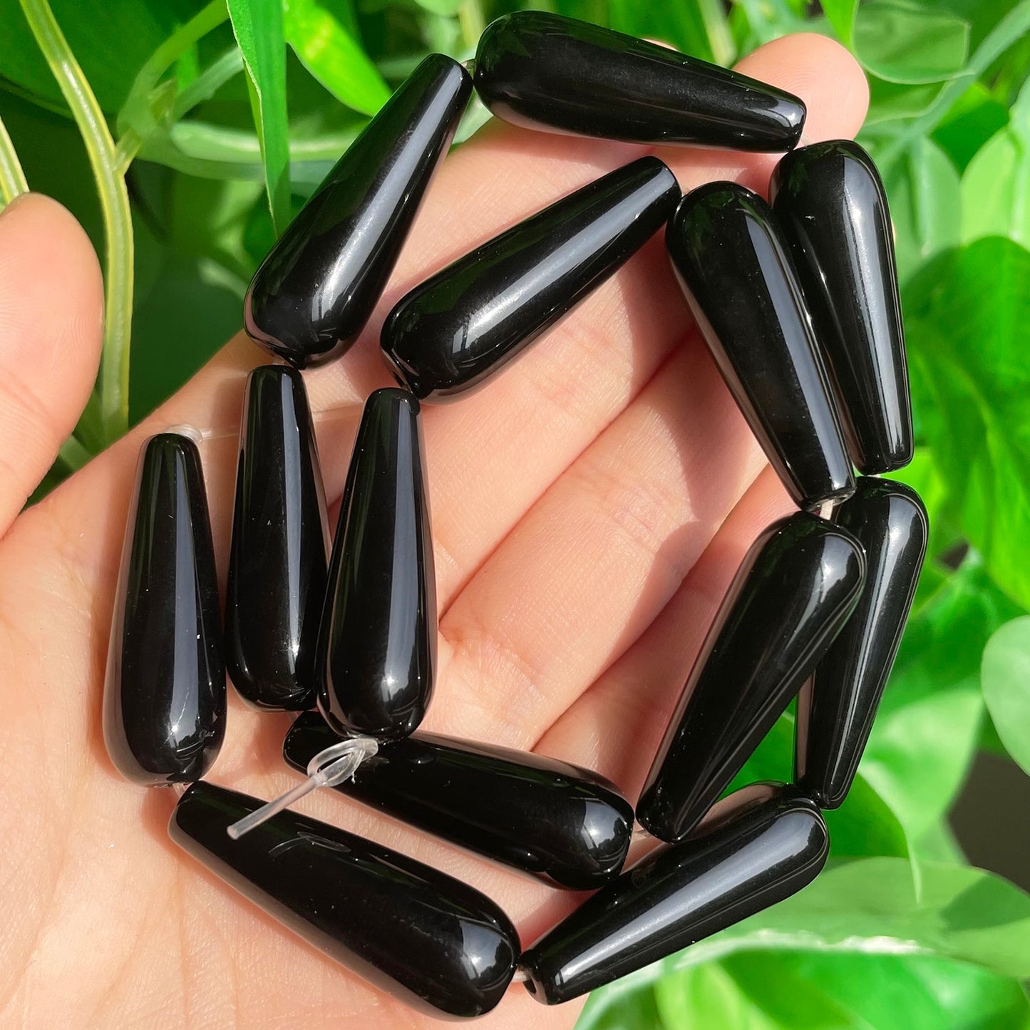 2pcs Natural Water Drop Genuine Stone India Agates Labradorite Tiger Eye Chalcedony Loose Beads for Jewelry Making DIY Bracelet - KiwisLove