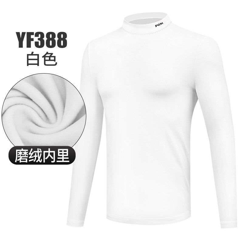 PGM Men&#39;s Golf Shirt Autumn Winter Sports Apparel Thermal Sweater Shirt For Men O-Neck Golf Sportswear Leisure T Shirt YF388 - KiwisLove