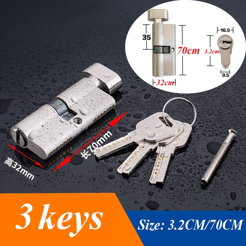 Door lock Lock cylinder,Cylinder Lock outdoor door lock,Entrance lock,  Cylinder door lock 5 keys Lock core DOOR LOCK - KiwisLove