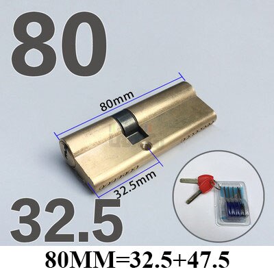 60-110MM Cylinder Hardware Door Skew Lock, AB Cylinder Key, Elongated Core Anti-theft Entry Brass Door Lock, Custom - KiwisLove