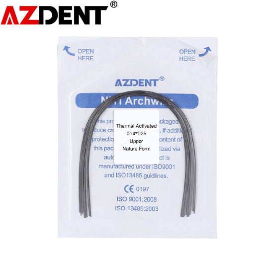 AZDENT 10 Pcs/Pack Dental Orthodontic Niti Thermal Activated Rectangular Arch Wire Natural Form - KiwisLove