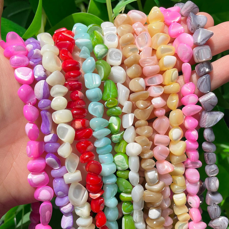 Natural Shell Beads Colorful Irregular Mop Mother of Pearl Loose Spacer Beads for Jewelry Making DIY Charm Bracelet Necklace - KiwisLove