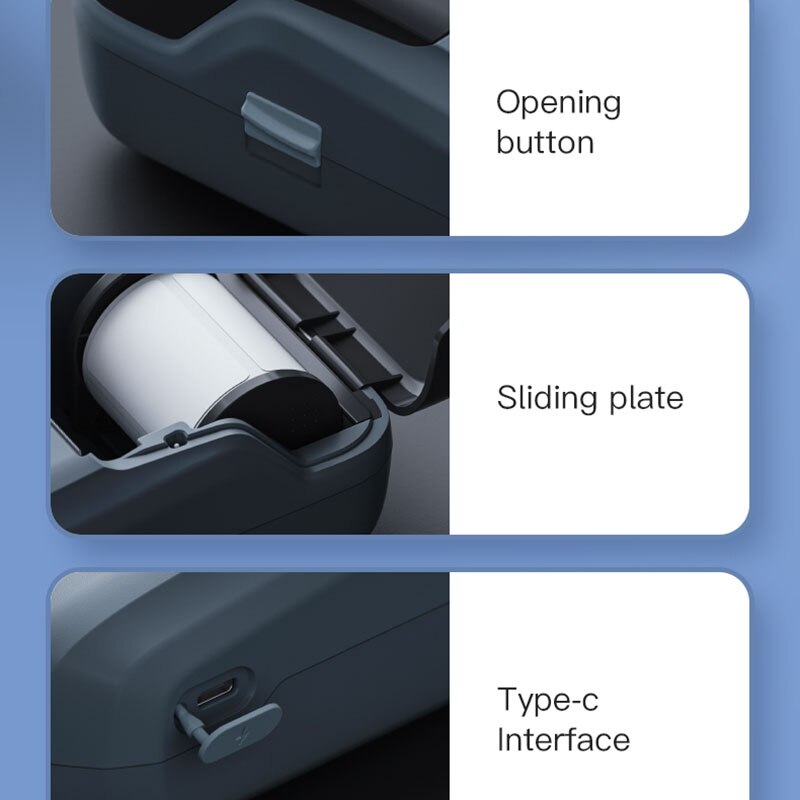 Niimbot B1 Thermal Label Printer Bluetooth Portable Pocket Label Maker Barcode QR Code Self-adhesive Sticker Labeling Machine - KiwisLove