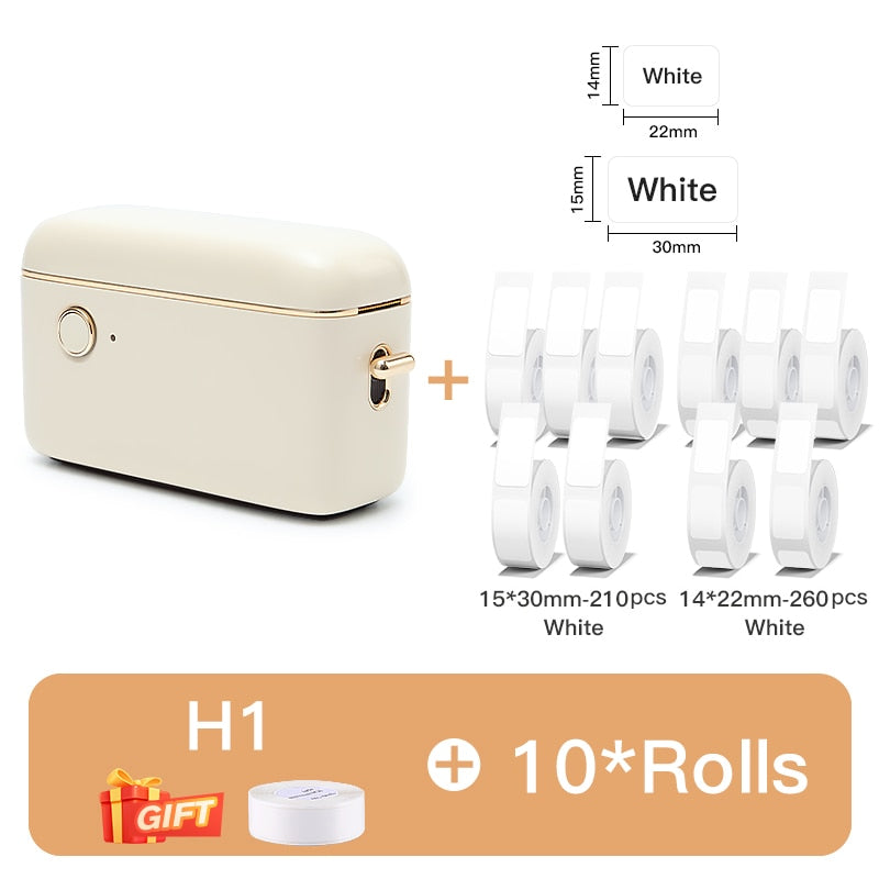 Niimbot H1 Portable Thermal Label Printer Mini Label Maker 10-15mm Label Paper Wireless Fast Printing Machine for Home Office - KiwisLove