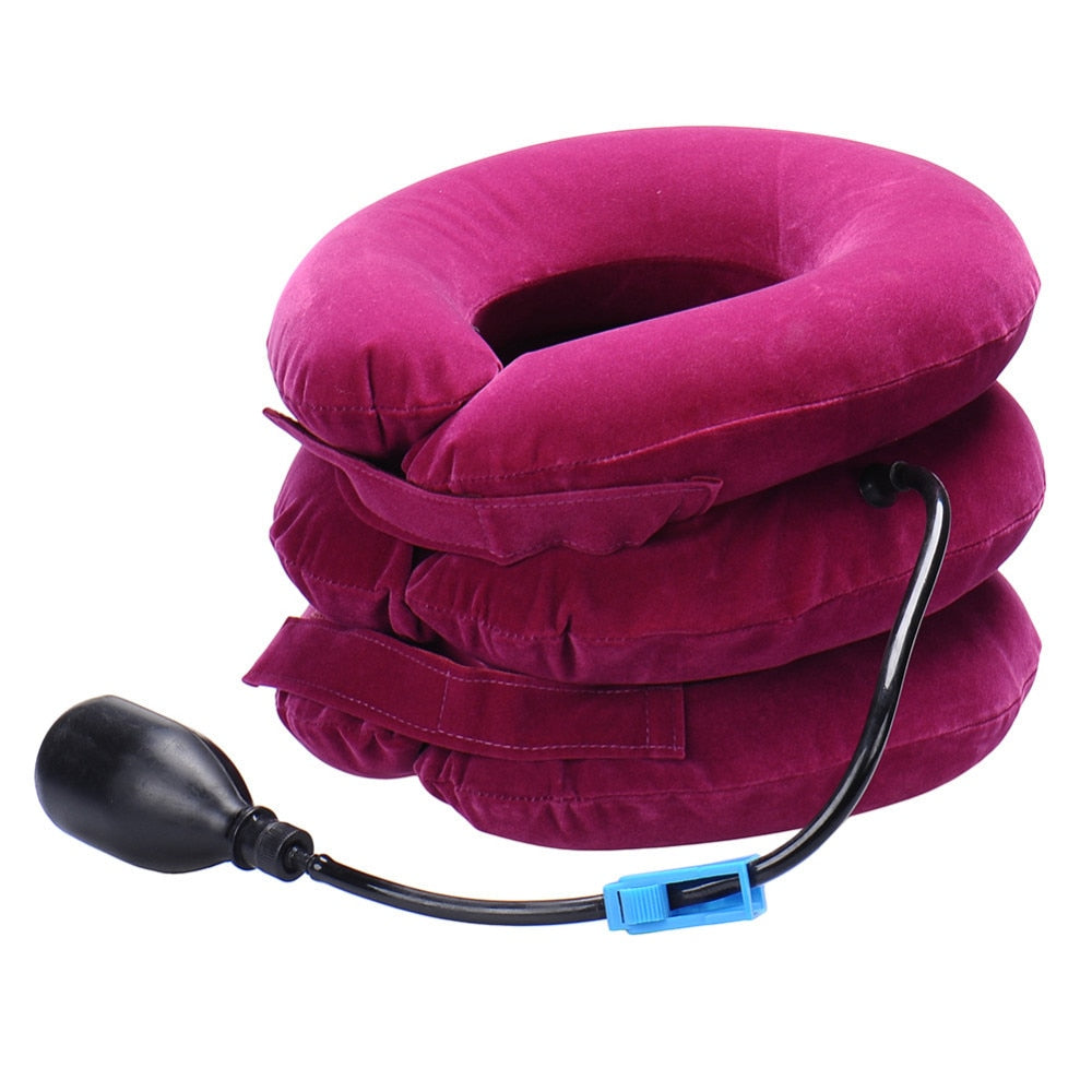 Neck Stretcher Inflatable Air Cervical Traction 1 Tube Neck Massage Support Cushion Devices Orthopedic Pillow Collar Pain Relief - KiwisLove