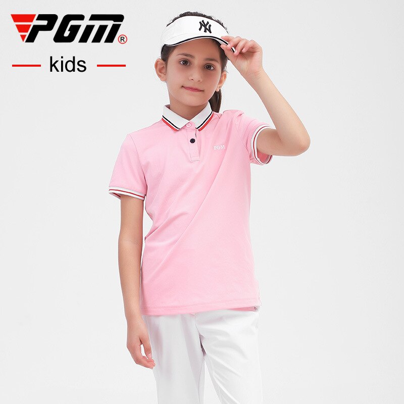 PGM Golf Clothing Summer Girl Golf T-Shirt Short Sleeve Golf Shirts Comfortable And Breathable Tops Golf Apparel S-XL YF413 - KiwisLove