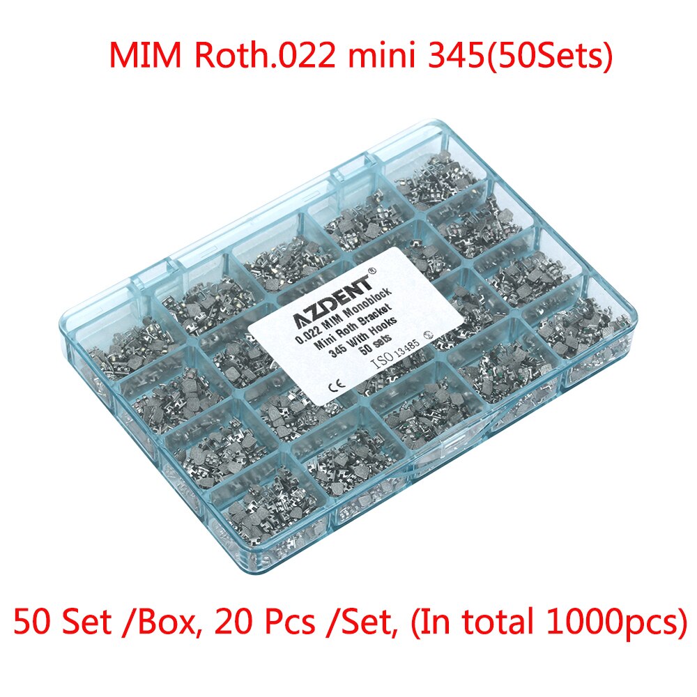 20Sets=400Pcs AZDENT Dental Orthodontic MIM Monoblock Bracket Braces Mini Roth/MBT Whole Casting Process - KiwisLove