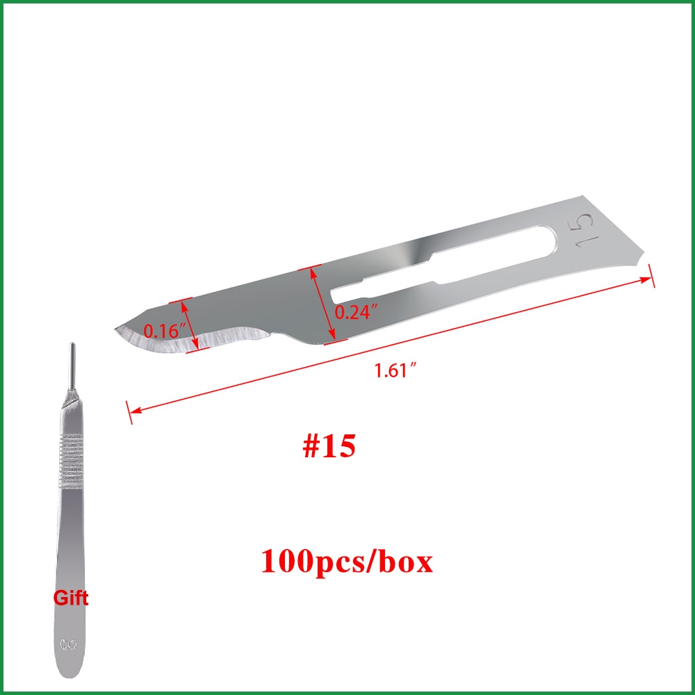 100pcs/Box Scalpel Blades For Dental Medical Stainless Steel Surgical Blade Heathy Beauty Tool - KiwisLove