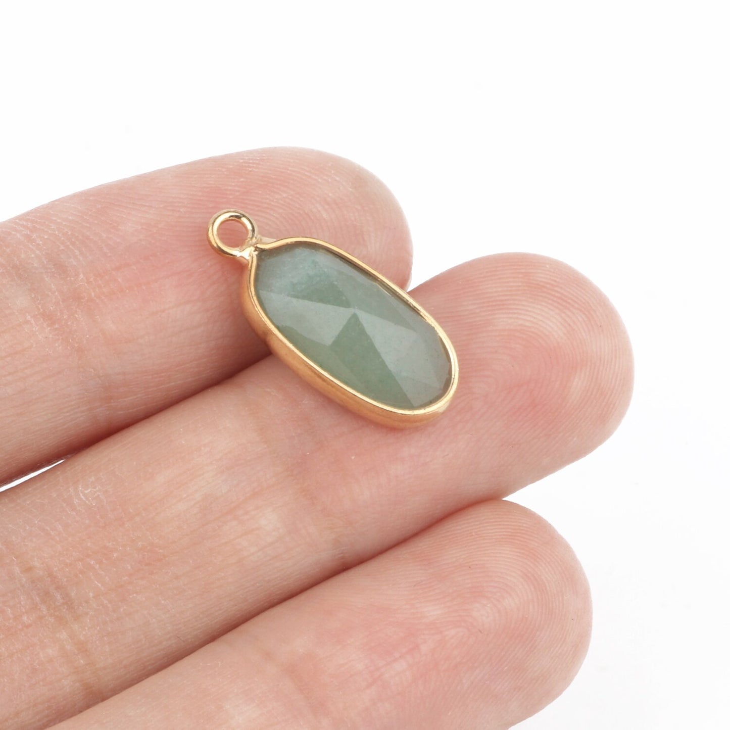 1pc Natural Green Aventurine Jades Pendant Gold Plated Multi Styles Charms Pendants for Necklace Women DIY Jewelry Accessories - KiwisLove