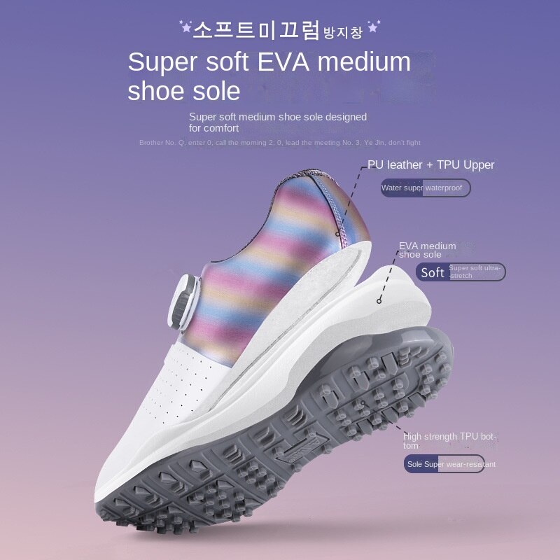 PGM Women&#39;s Golf Shoes Anti-slip Sneakers Fleece Lining Women&#39;s Sports Shoes Autumn Winter Ecco Waterproof Casual Wear XZ197 - KiwisLove