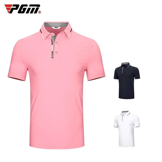 PGM Golf T Shirt Men&#39;S Shirts Summer Short Sleeved Tops Men Breathable Elastic Uniforms Golf Clothing Size M-XXL YF393 - KiwisLove