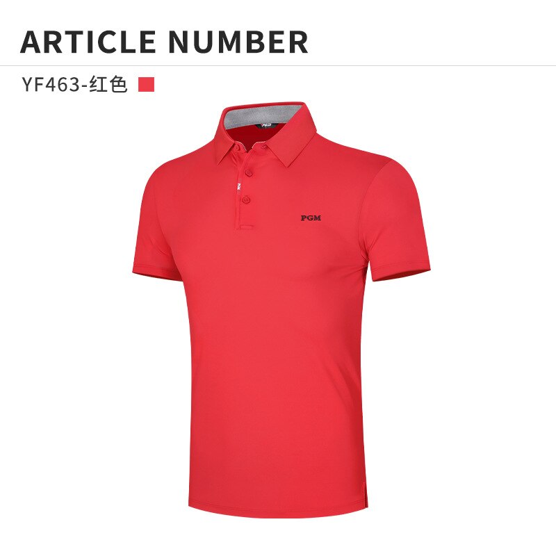 PGM Summer Men Golf T Shirts Quick-Dry Breathable Short Sleeve Tops Outdoor Sports Sweat Absorbent Golf Wear Casual M-XXL YF463 - KiwisLove