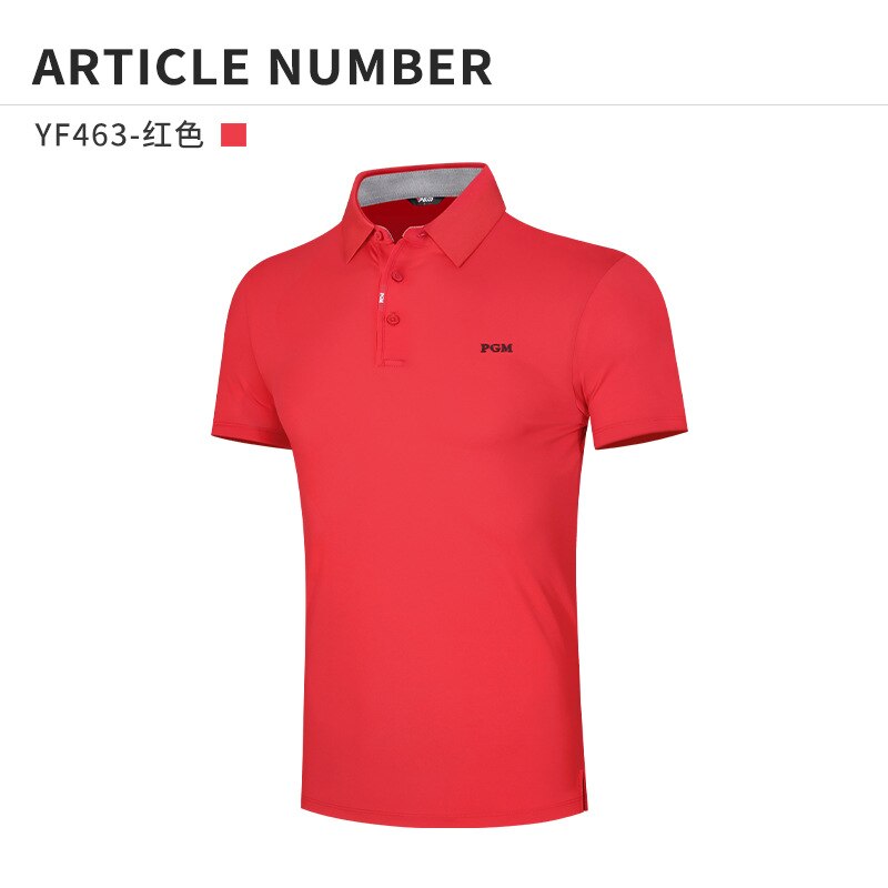 PGM Summer Men Golf T Shirts Quick-Dry Breathable Short Sleeve Tops Outdoor Sports Sweat Absorbent Golf Wear Casual M-XXL YF463 - KiwisLove