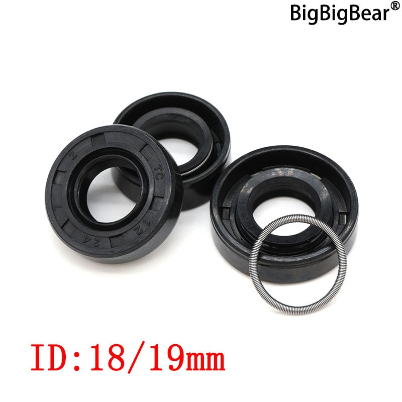 ID 18/19mm NBR Nitrile Rubber Shaft Oil Seal TC-18/19*28/30/32/35/40/42/45/47*5/6/7/8 Nitrile Double Lip Oil Seal - KiwisLove