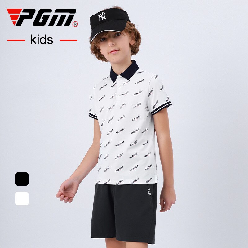 PGM Golf T-shirt Golf Clothing Boys Quick-drying Golf shirts Summer Breathable Elastic Golf Short Sleeved Uniforms YF406 - KiwisLove