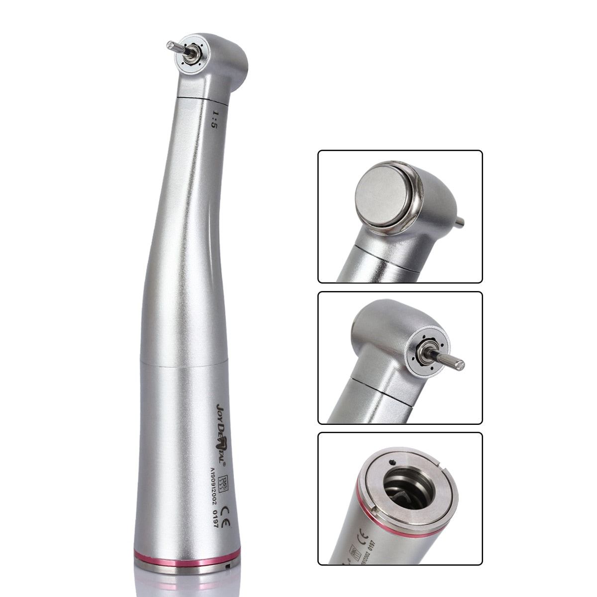 Dental 1:5 Increasing Fiber Optic Contra Angle Low Speed Push Button Internal Handpiece E-type Electric Motor - KiwisLove