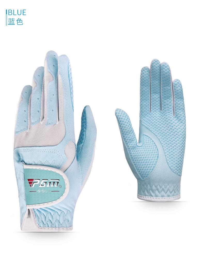 PGM Women Golf Gloves Soft Microfiber Cloth Anti-Slip Beads Breathable Gloves Factory Outdoor Sports Protetive Gloves ST018 - KiwisLove