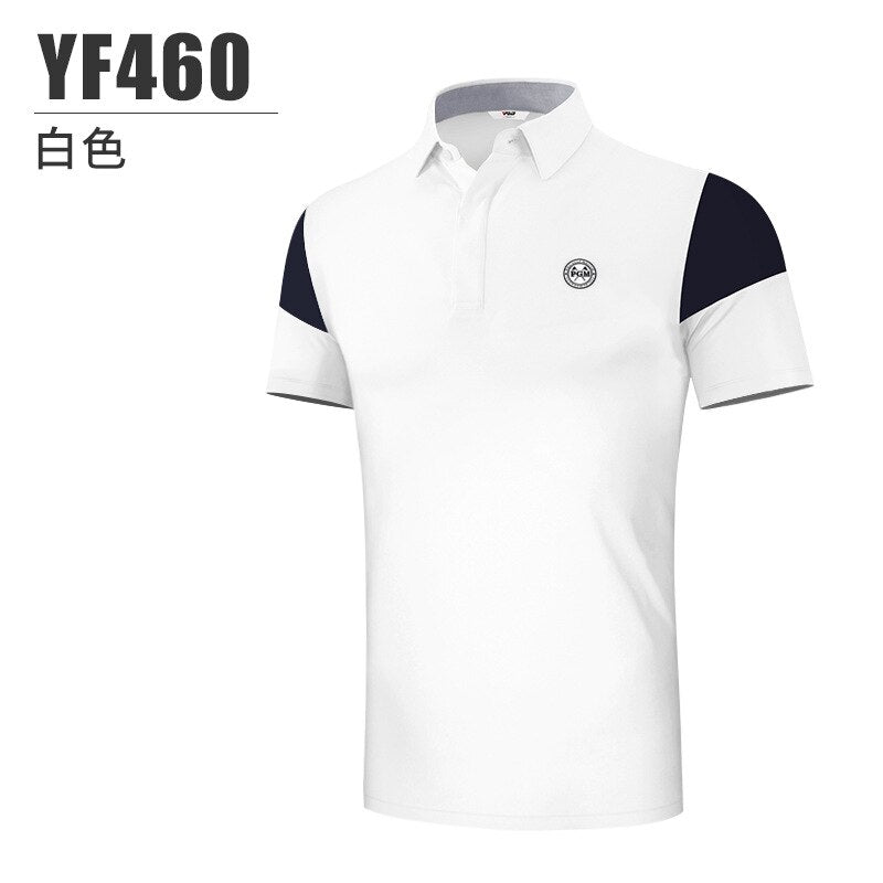 PGM Summer Men&#39;s Golf Shirts Quick-Dry Breathable Short Sleeve Tops Outdoor Sports Sweat Absorbent Golf Wear Casual M-XXL YF460 - KiwisLove