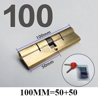 60-110MM Cylinder Hardware Door Skew Lock, AB Cylinder Key, Elongated Core Anti-theft Entry Brass Door Lock, Custom - KiwisLove