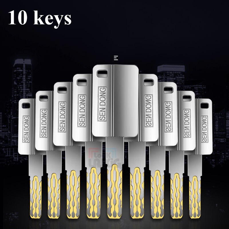 Gear door lock 10 tooth lock core 11 tooth lock 13 tooth lock outdoor door lock anti-theft door Lock cylinder 10 keys Tooth lock - KiwisLove