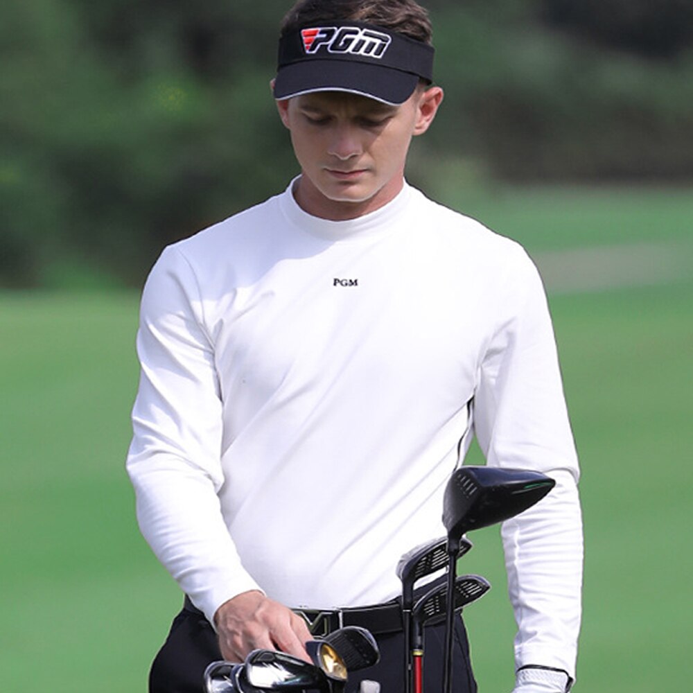PGM Golf Shirts Men Slim Undershirt Autumn Winter Warm Long Sleeves Polo T-Shirt Sports Suit Gym Clothing Inner Outerwear YF372 - KiwisLove
