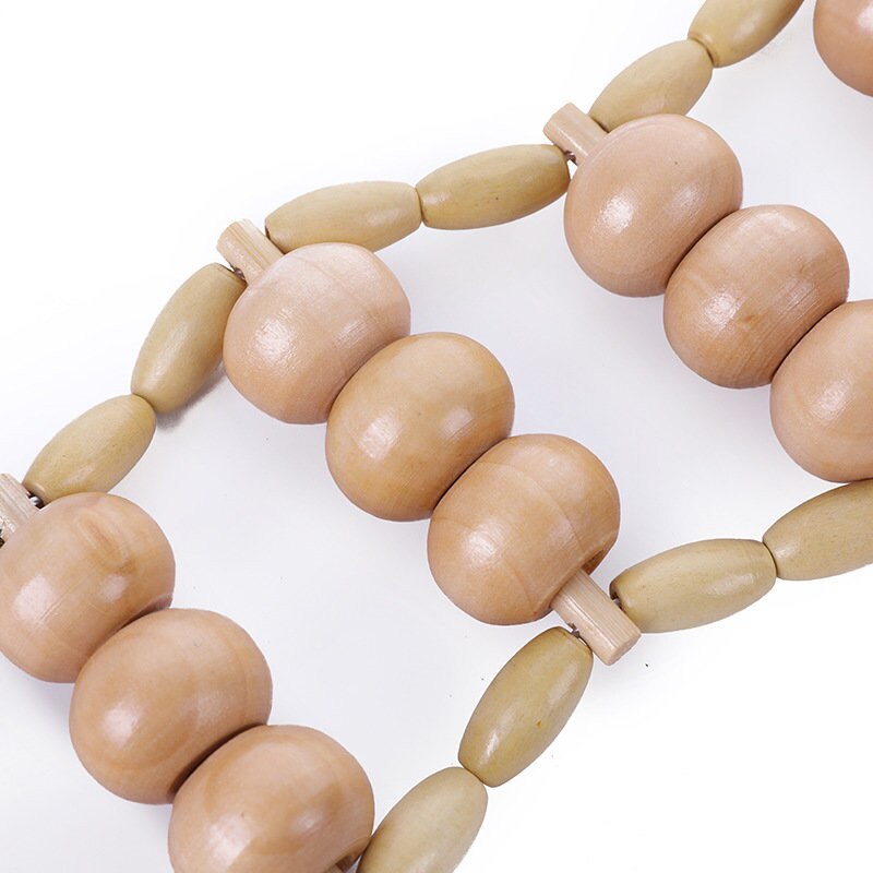 Wood Back Massage Roller Manual Massage Roller Rope Wood Cellulite Massage Tool For The Treatment Of Muscle Pain Body Care - KiwisLove