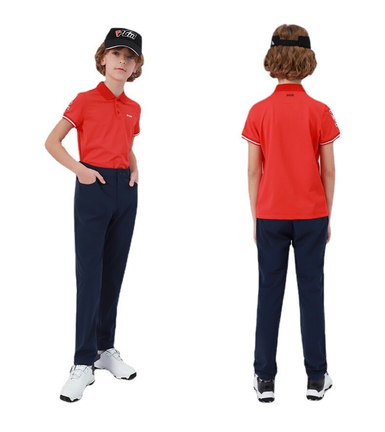 PGM Golf T-shirt Golf Clothing Boys Quick-drying Golf shirts Summer Breathable Elastic Golf Short Sleeved Uniforms YF404 - KiwisLove