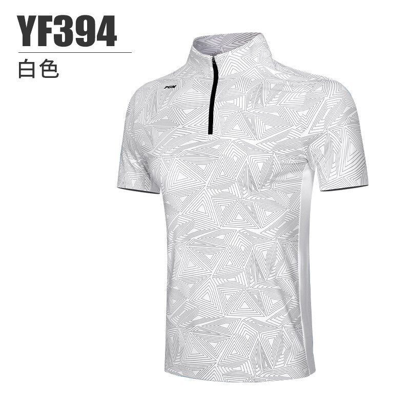 PGM Golf T-shirt Men&#39;s Shirts Summer Short Sleeve Tops Male Breathable Elastic Uniforms Golf Clothing Size M-XXL YF394 - KiwisLove