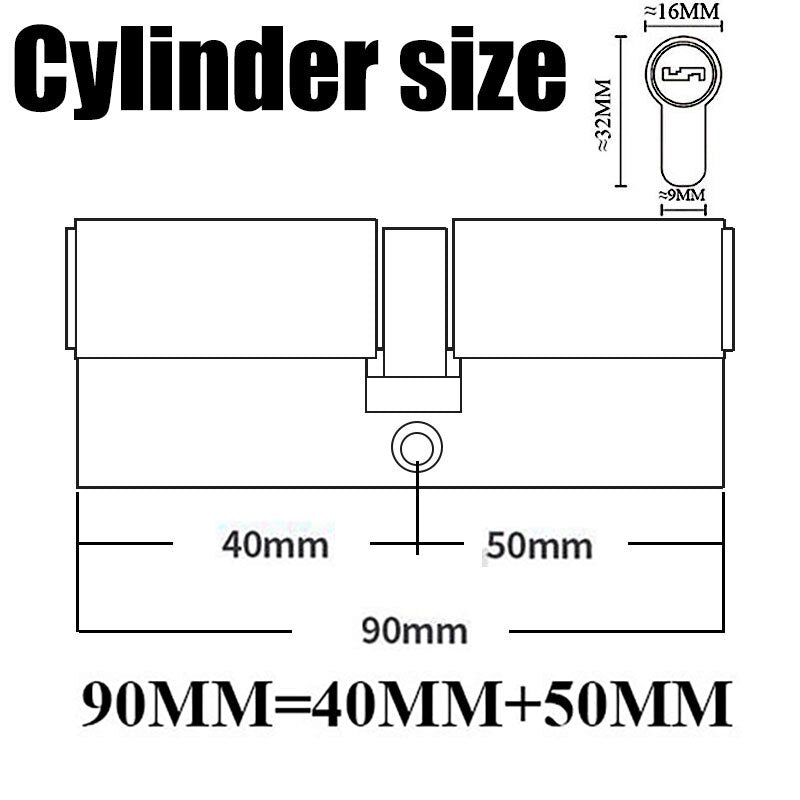 12/8 key Super anti-theft door cylinder lock entry door cylinder lock outdoor door lock home lock door lock lock cylinder - KiwisLove