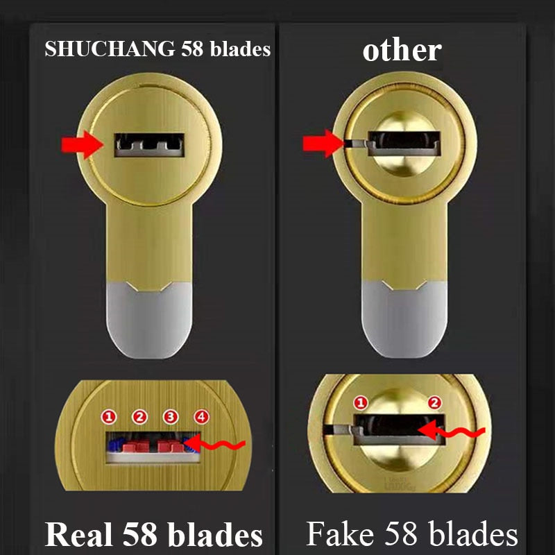 Common standard lock cylinders, cylinder locks for entry doors,  key locks.outdoor door locks,Cylinder door lock  8 alloy keys - KiwisLove