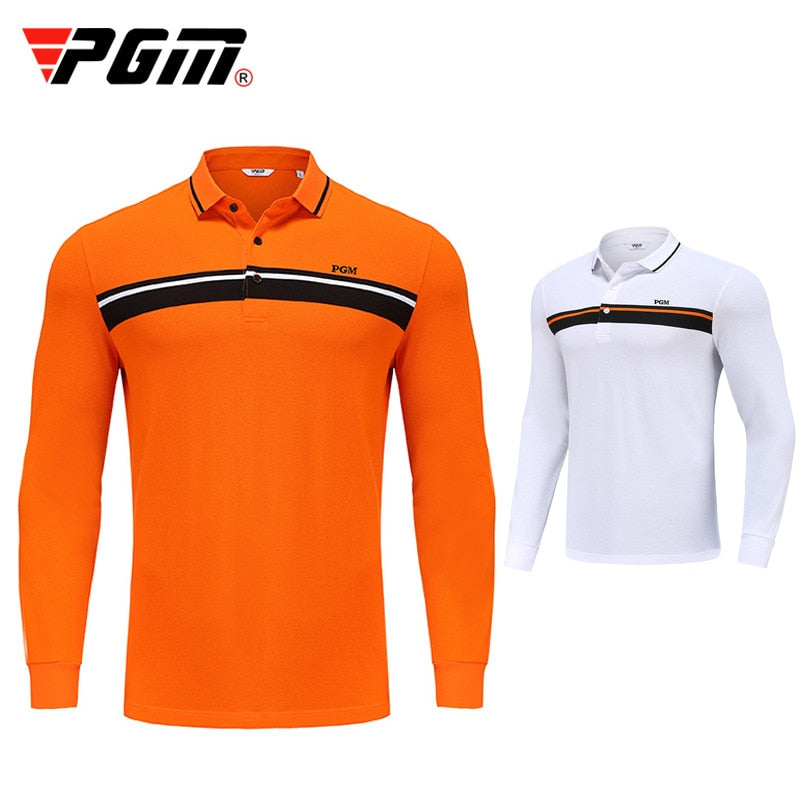 PGM Men&#39;S Golf Shirts Man Long Sleeves T Shirt Outdoor Sports Turn Down Full Sleeve Tshirt Men Winter Warm Soft Jerseys YF381 - KiwisLove