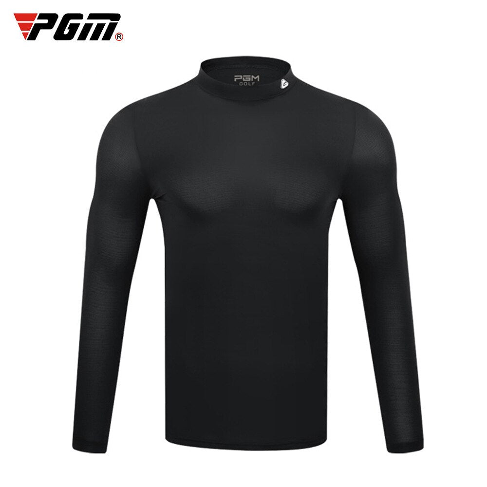 PGM Mens Sun Protection Golf Shirt Underwear Long Sleeve Golf Shirt Cooling Ice Silk T-shirts Anti-UV Soft Golf Apparel For Men - KiwisLove