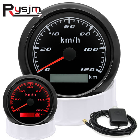 60KMH 120KMH 200KMH 300KMH 85mm GPS Speedometer Gauge with GPS Sensor Antenna Car Gauge speed meters 7 Color Backlight 12V/24V - KiwisLove