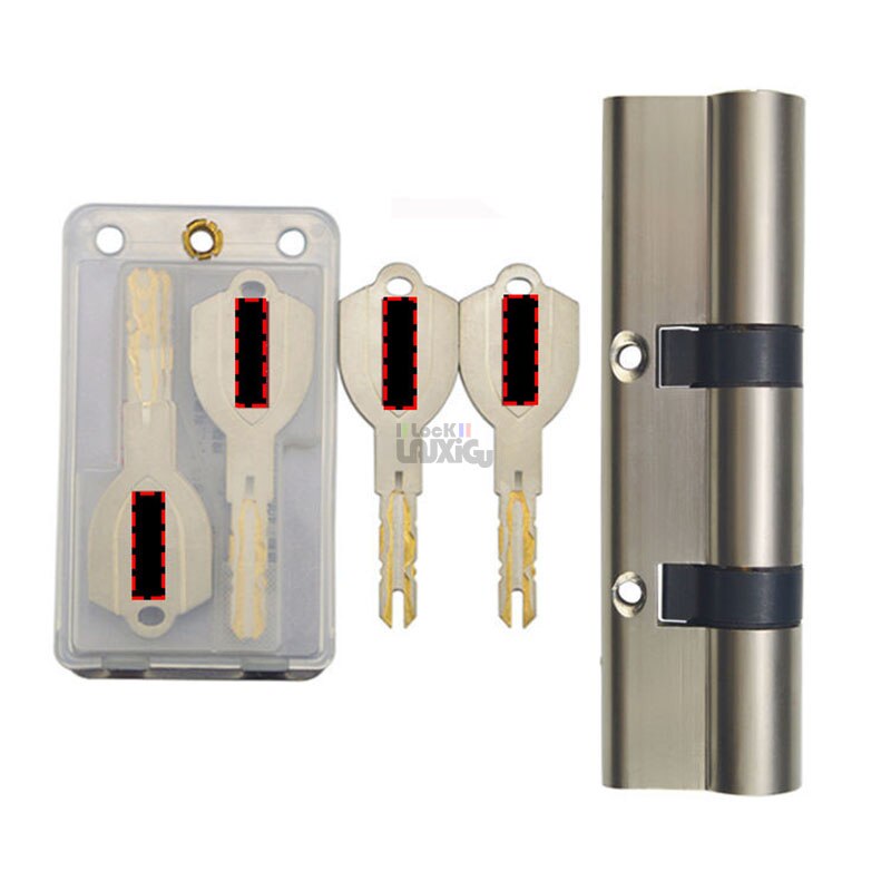 double spring door cylinder Anti-theft door cylinder lock 110 115 120 125 130 135 140MM double wheel fork lock cylinder - KiwisLove