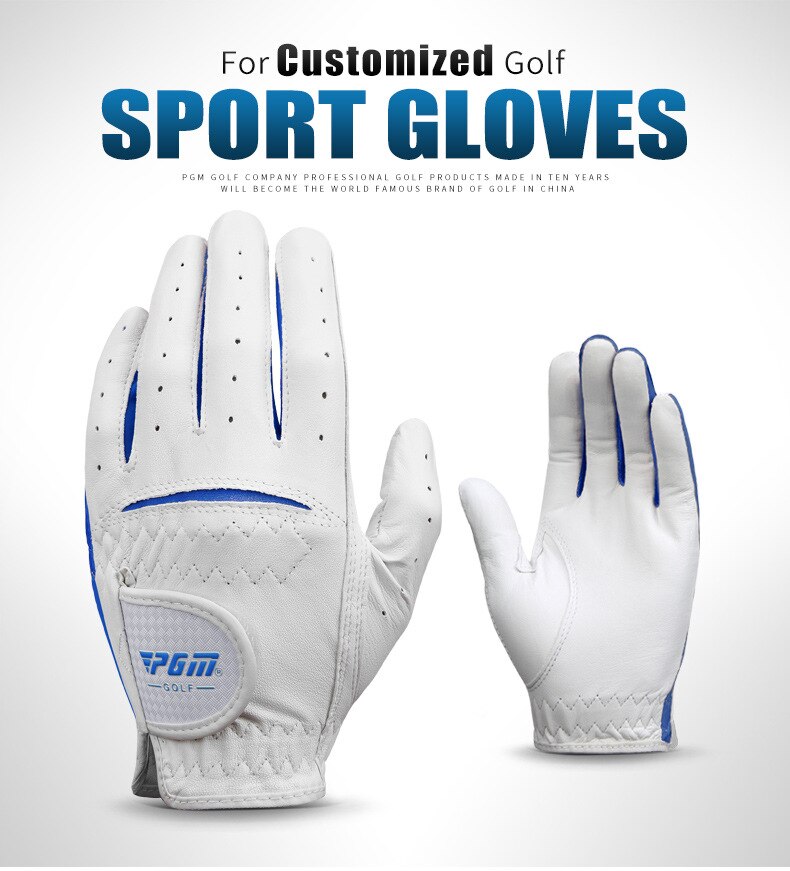 PGM 1 Pair Kids Golf Gloves Boys Girls Cape Kid Genuine Leather Sport Hand Glove Wear Breathable Training Protective ST023 - KiwisLove