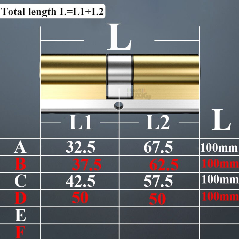 10 keys Door lock  Brass cylinder  65-130 mm Lock cylinder Entrance door lock Cylinder lock Mortise lock 7 door 8 door 9 door - KiwisLove