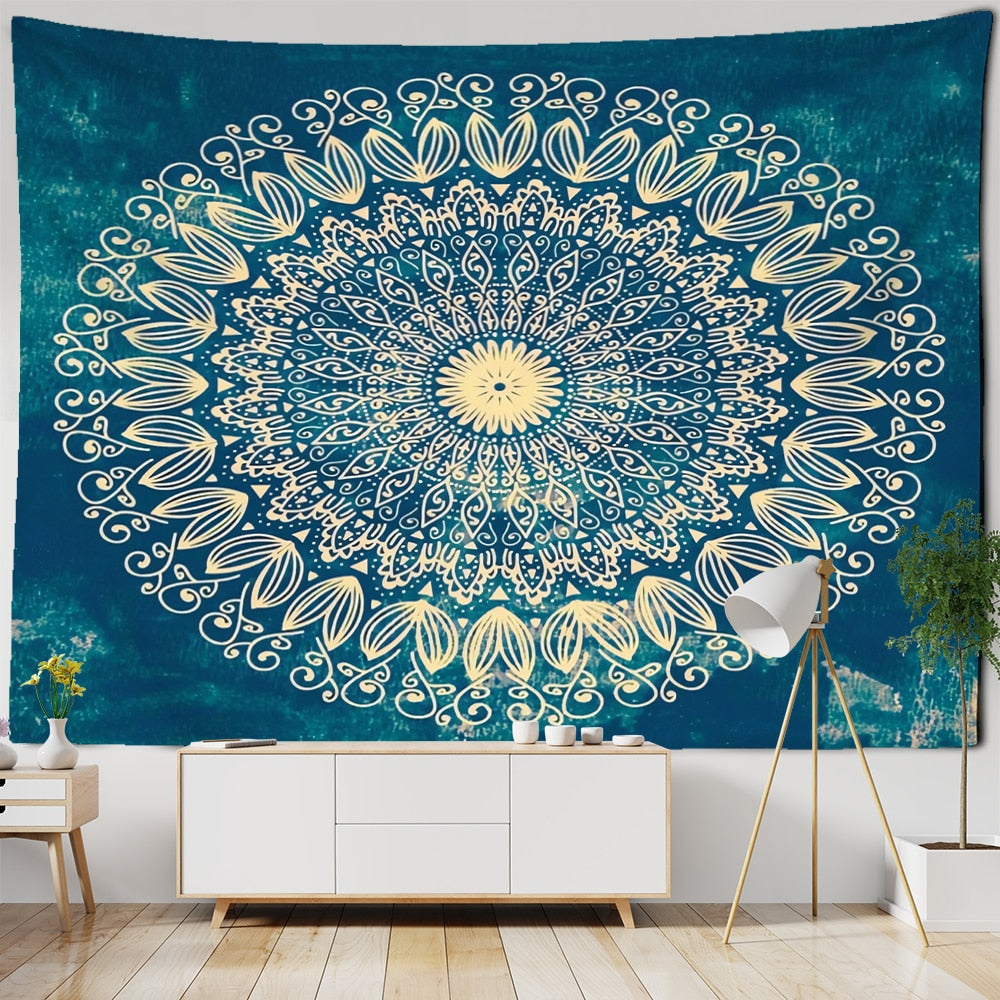 Indian Mandala Tapestry Wall Hanging Mystic Witchcraft Boho Psychedelic Hippie Art Tapiz Bedroom Home Decor - KiwisLove