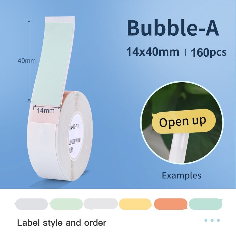 Niimbot D11 D110 D101 Mini Thermal Label Printer Paper Waterproof Anti-Oil Printing Label No Glue Scratch-Resistant Tape Sticker - KiwisLove