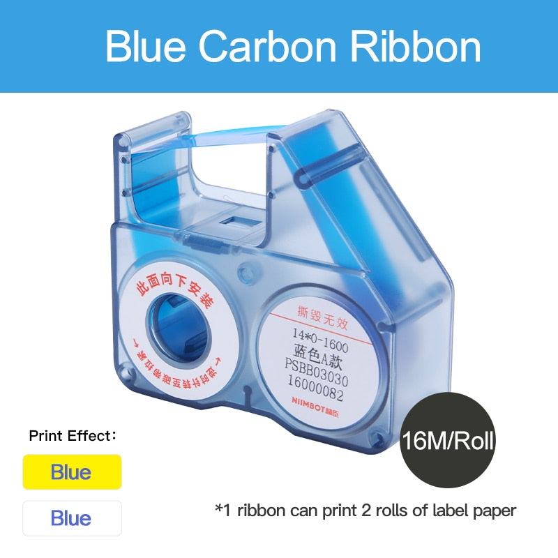 Niimbot B18 Thermal Transfer Printer PET Label Paper Keep 8-10 Years Colorful Carbon Ribbon For Thermal Portable Label Maker - KiwisLove