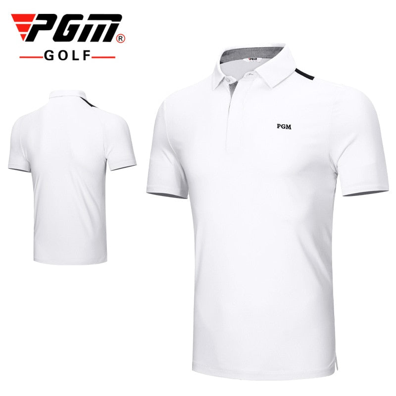 PGM Golf T Shirt Men&#39;S Shirts Summer Short Sleeved Tops Men Breathable Elastic Uniforms Golf Clothing Size M-XXL YF392 - KiwisLove