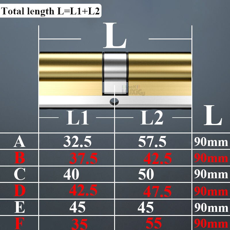 10 keys Door lock  Brass cylinder  65-130 mm Lock cylinder Entrance door lock Cylinder lock Mortise lock 7 door 8 door 9 door - KiwisLove