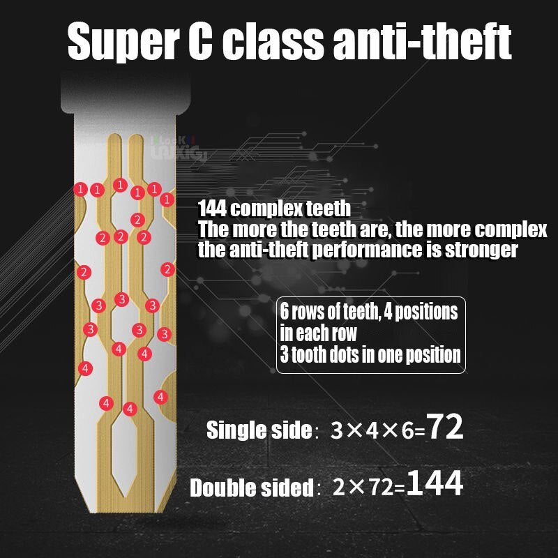 10 keys Door lock  Brass cylinder  65-130 mm Lock cylinder Entrance door lock Cylinder lock Mortise lock 7 door 8 door 9 door - KiwisLove