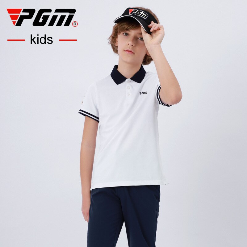 PGM Golf T-shirt Golf Clothing Boys Quick-drying Golf shirts Summer Breathable Elastic Golf Short Sleeved Uniforms YF404 - KiwisLove