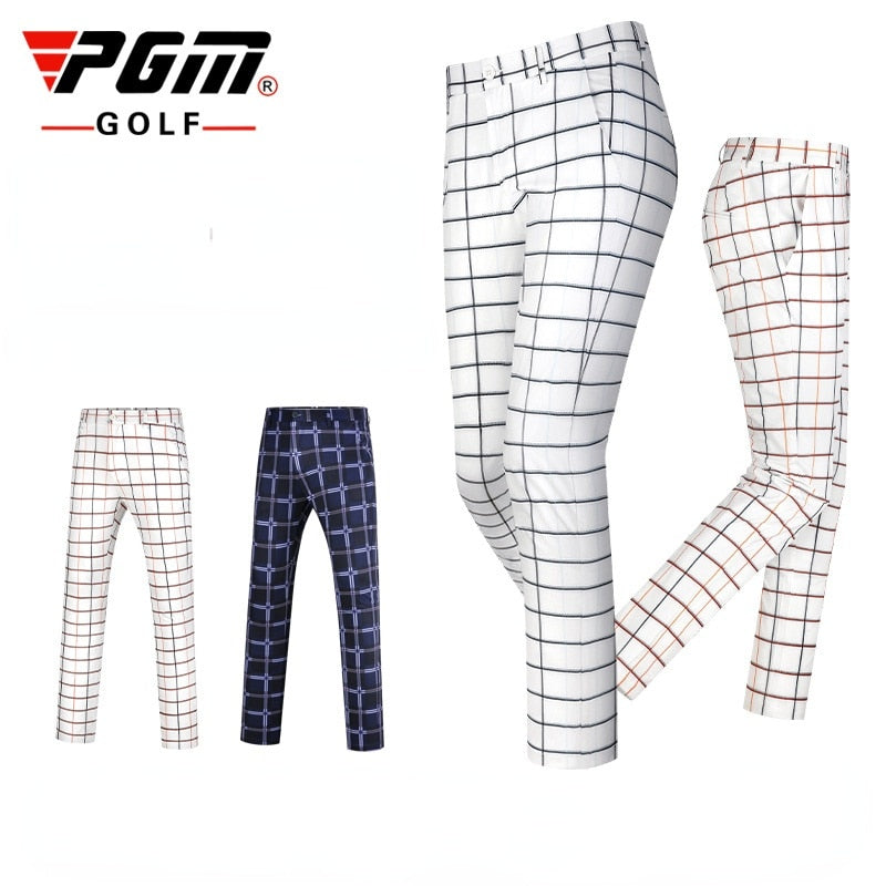 PGM Summer Mens Trousers Golf Pants Waterproof Plaid Pants Male Elastic Stretch Sports Trousers Outdoor Golf Sweatpants KUZ107 - KiwisLove