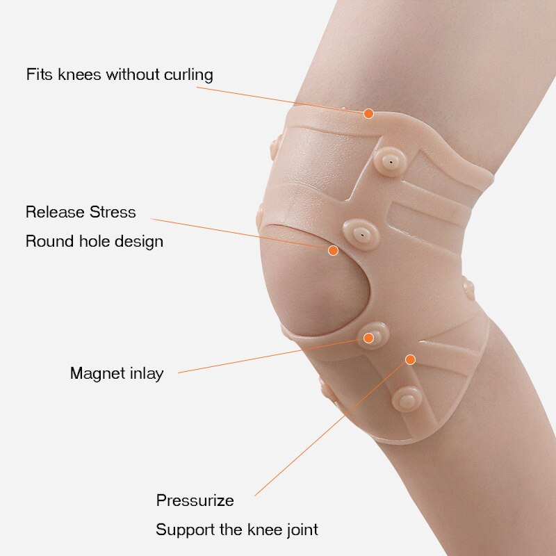 Magnetic Therapy Knee Pad Support Anti Arthritis Rheumatoid Pain Relief Compression Knee Patella Massage Sleeves Brace Protector - KiwisLove
