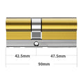 common Security door Lock Brass Cylinder  Anti Pry Stainless Steel Anti-collision beam Class C Cylinder 10 alloy keys key lock - KiwisLove