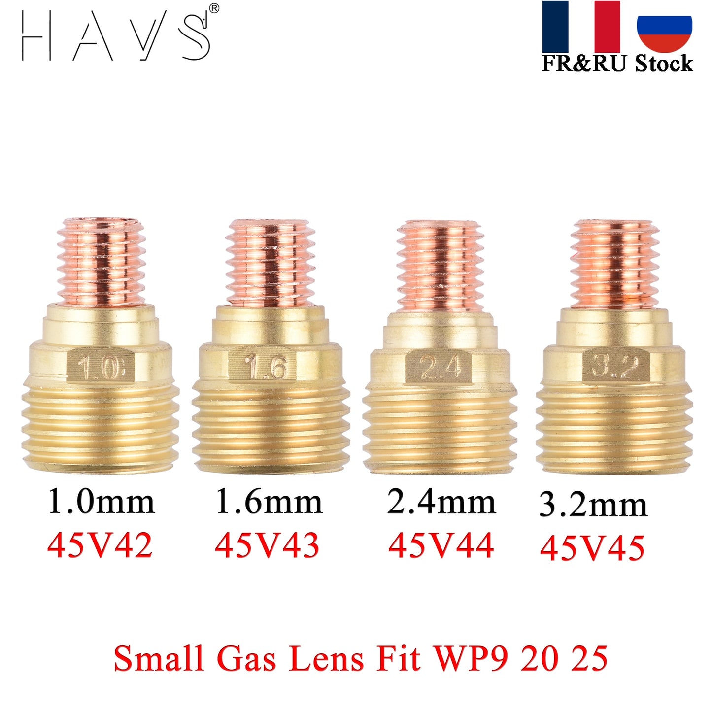 5/10Pcs 1.0/1.6/2.4/3.2mm TIG Gas Lens Collet Body 45V42 45V43 45V44 45V45 For TIG WP9 20 25 Welding Torch Accessories - KiwisLove
