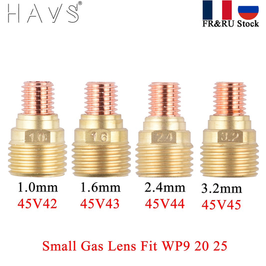 5/10Pcs 1.0/1.6/2.4/3.2mm TIG Gas Lens Collet Body 45V42 45V43 45V44 45V45 For TIG WP9 20 25 Welding Torch Accessories - KiwisLove