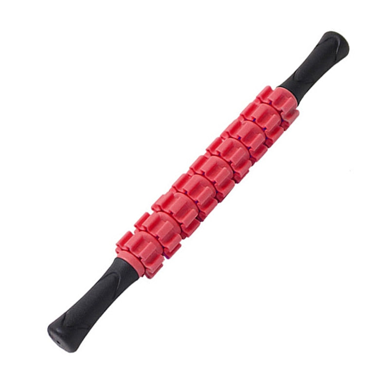 9-Wheel Anti Cellulite Massager Stick Trigger Point Stick Body Foot Face Leg Slimming Massage Yoga Gym Muscle Roller Sticks - KiwisLove