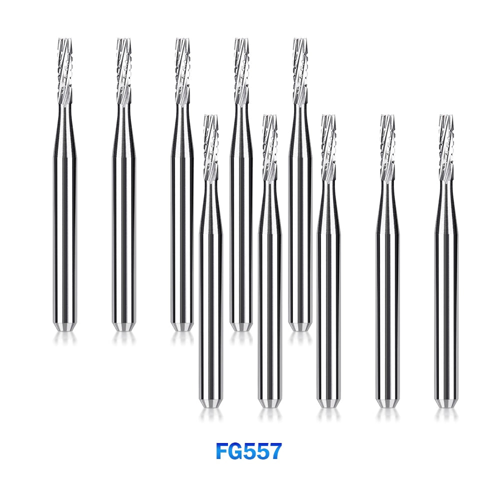 10pcs/Pack FG Dental Tungsten Carbide Bur Drill Round Type for High Speed Handpiece Dia.1.6mm - KiwisLove
